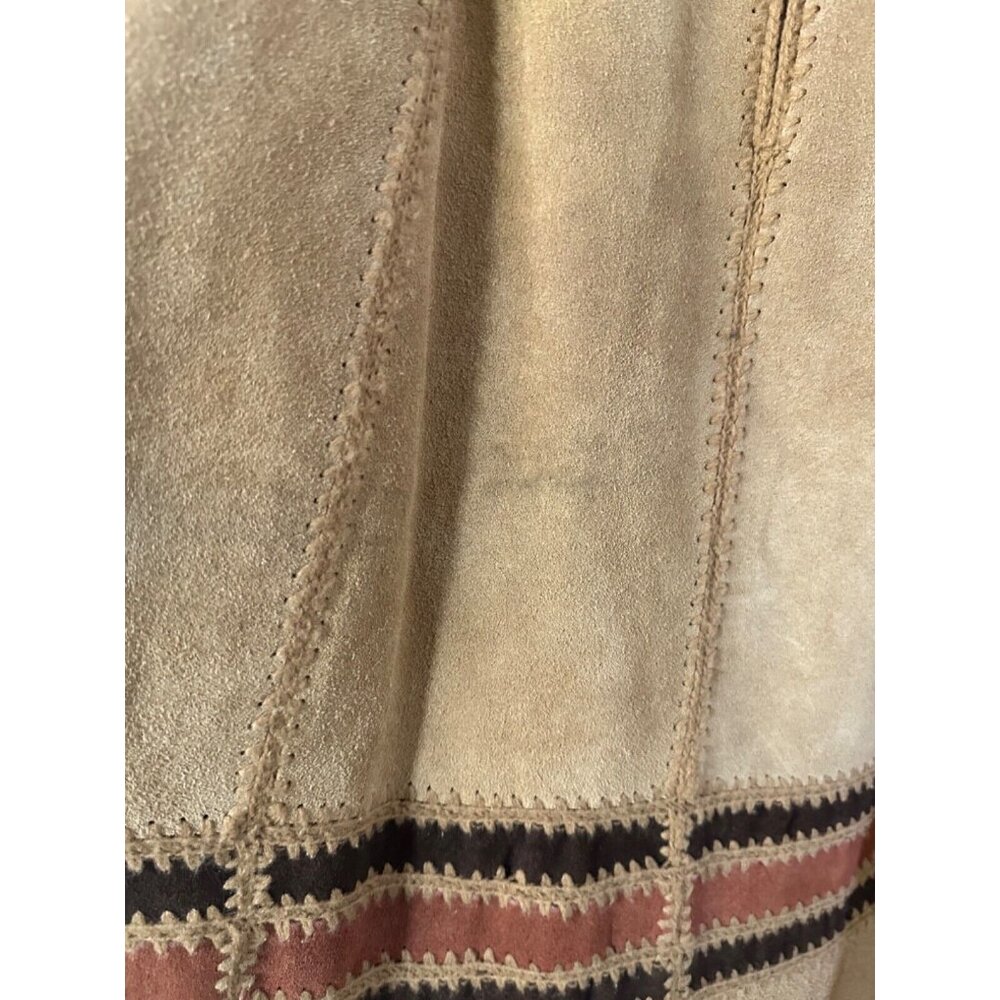 Vintage 70’s Suede Vest Skirt Set SZ 11/12 MEASUREMENTS BELOW - Picture 5 of 15